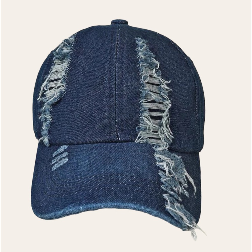 Denim Baseball Cap-Women Men Denim Hat - Picture 2 of 3